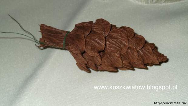 Шишки из гофрированной бумаги. Мастер-класс (12) (700x393, 169Kb)