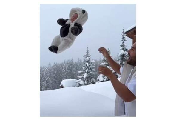 Окунает в воду: бросивший сына в сугроб Сергей Косенко показал новые кадры с маленьким сыном