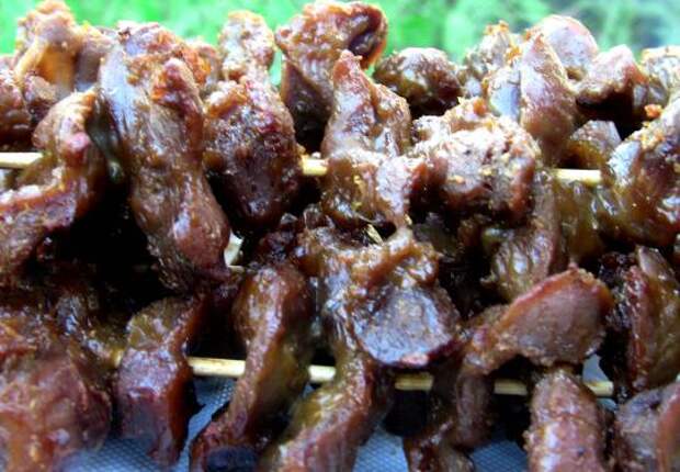 Куриные желудочки по-филиппински | Куриные пупки барбекю 