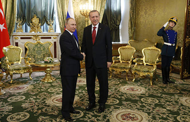 Президент России Владимир Путин и президент Турции Реджеп Тайип Эрдоган 