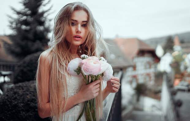 Обои Sexy, Girl, Zurich, Flowers, Gorokhov, Model, Masha картинки ...