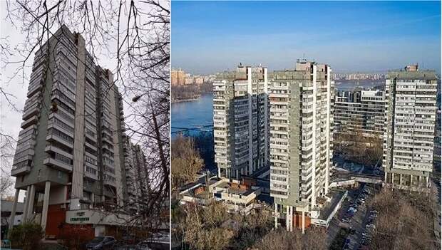 16-этажные высотки являются одними из самых необычных домов Москвы, которые взгромоздили на «ножки» (ЖК «Лебедь»).