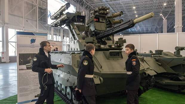 Боевой многофункциональный робототехнический комплекс Уран-9 Боевой многофункциональный робототехнический комплекс Уран-9