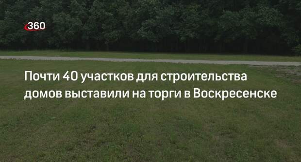 Почти 40 участков для строительства домов выставили на торги в Воскресенске