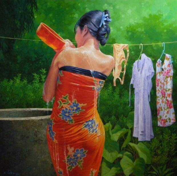Мьянмский художник. Aung Thiha