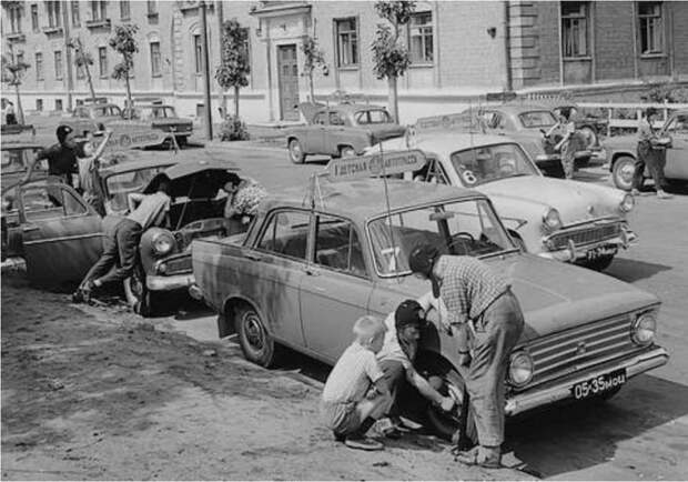Детская автошкола, конец 60-х. СССР, авто, автозапчасти, автомобили, дефицит, жигули, москвич, ремонт авто