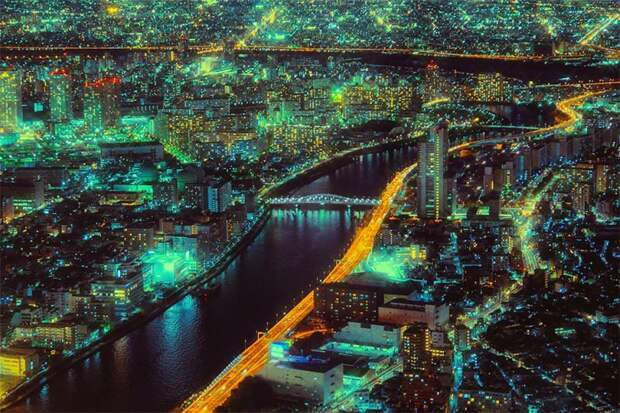 Город огней: потрясающие снимки ночного Токио с высоты небоскребов