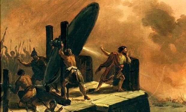 От действия зеркал Архимеда римские корабли вспыхивали как спички. /Фото: mirchudes.net