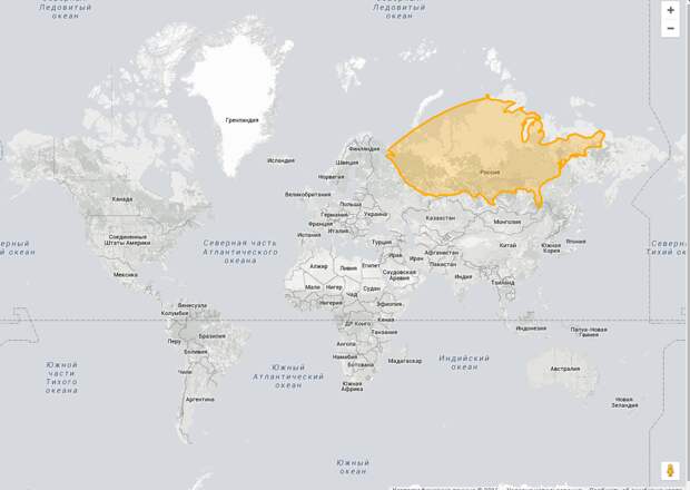 Так бы выглядели США, если бы зимовала страна в Сибири Размеры, картография, карты, проекция, страны