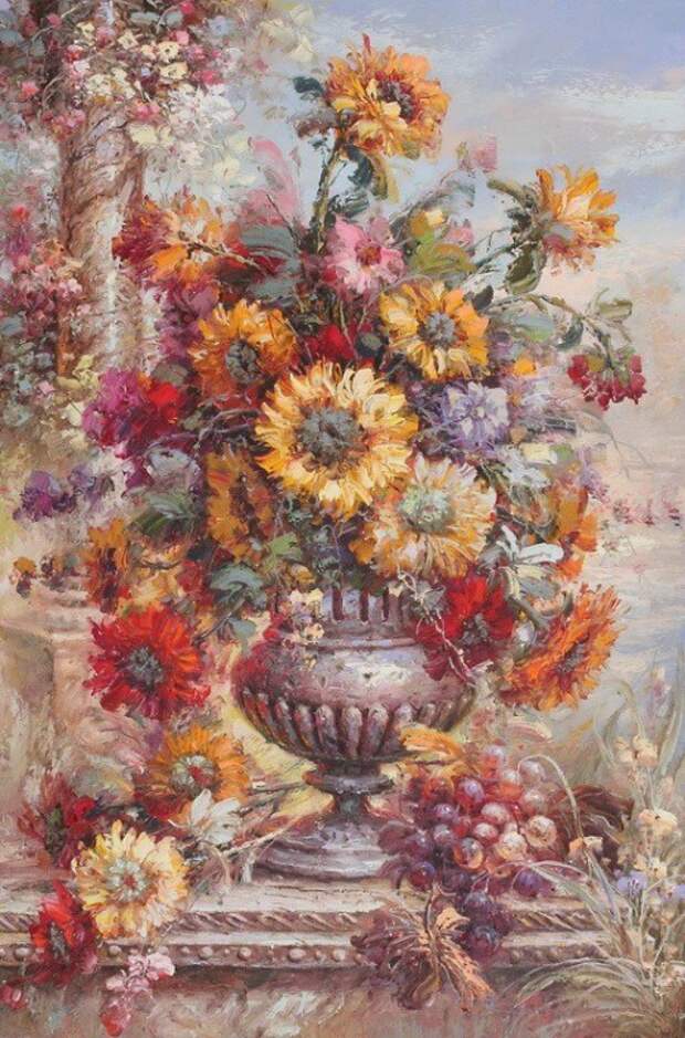 цветы натюрморты Алексей Хлебников - 10