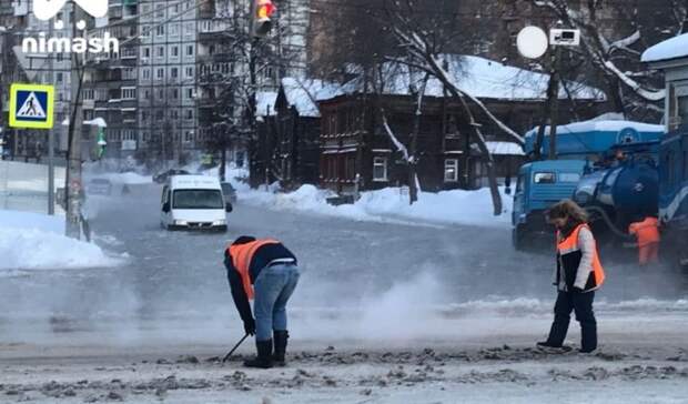 Последствия прорыва трубы на Ковалихинской улице в Нижнем Новгороде успешно устранены