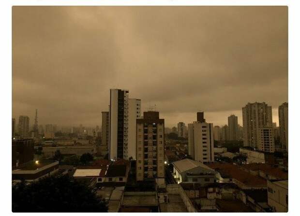 Тьма над Сан-Паулу напугала бразильцев бразилия, пожары в амазонии, природная катастрофа, сан-паулу, тьма в городе, факты, фотографии, фотофакты