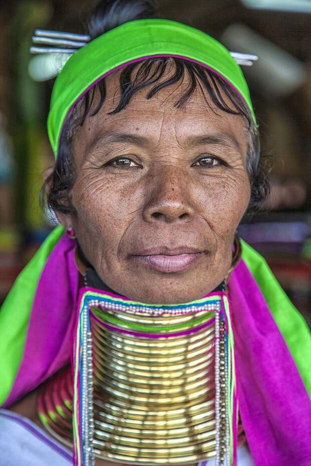 Племенная женщина в Мьянме