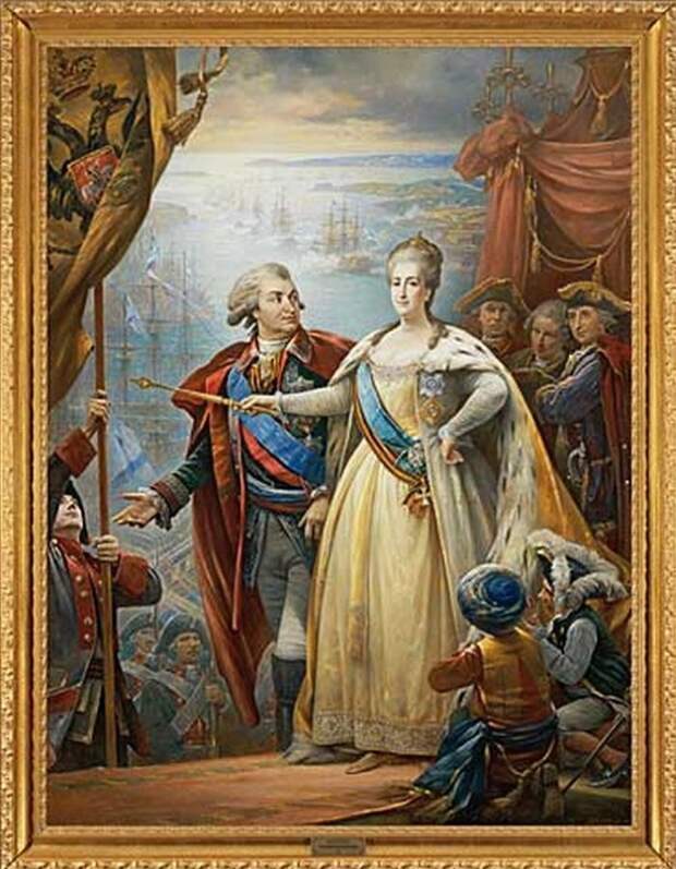 Князь Григорий Потемкин и императрица Екатерина II, которые почти полностью сформировали территорию нынешней Украины
