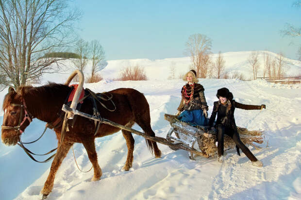 Настоящая славянская красота в зимних фотографиях российского фотографа девушки, красота, фотограф