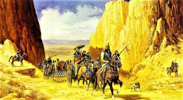 Ассирийская армия в горах