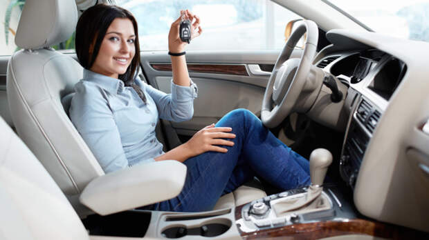 Woman in car