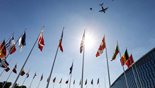 Флаги стран-участниц НАТО. Архивное фото