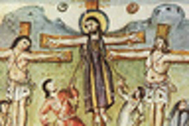 Евангелие Рабулы, 586 г. Распятие.