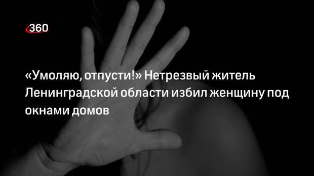 В городе Мурино мужчина избивал женщину под окнами жилых домов