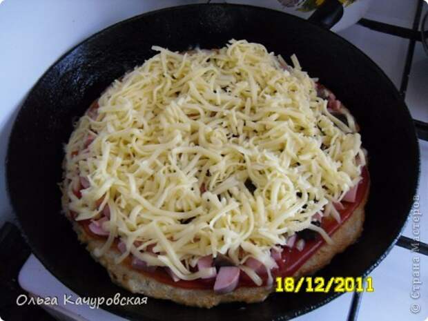 Кулинария Мастер-класс Рецепт кулинарный Пицца на раз-два   на сковороде  Продукты пищевые фото 7
