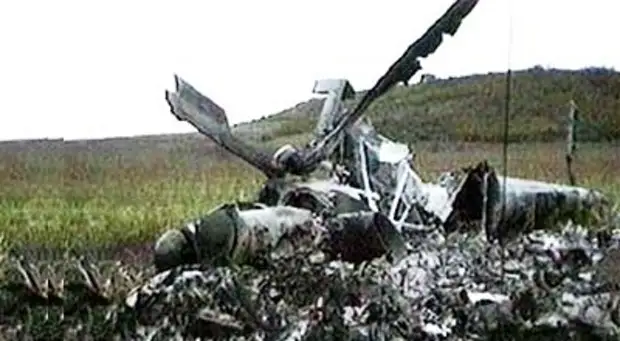 Обломки Ми-8 близ села Каракенд