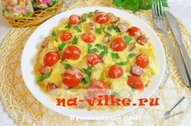 Картофельная пицца на сковороде