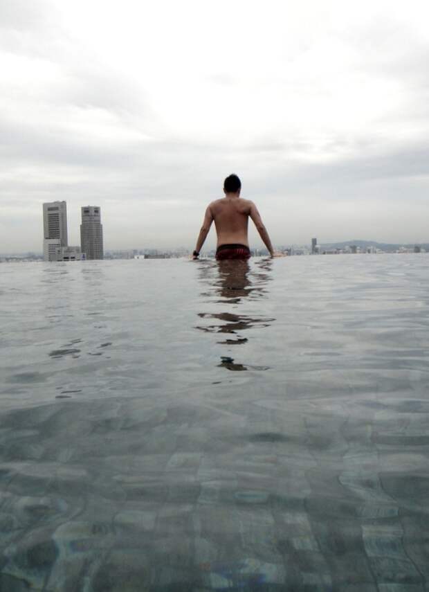 Гостиница в Сингапуре с бассейном на крыше. Marina Bay Sands. Фото