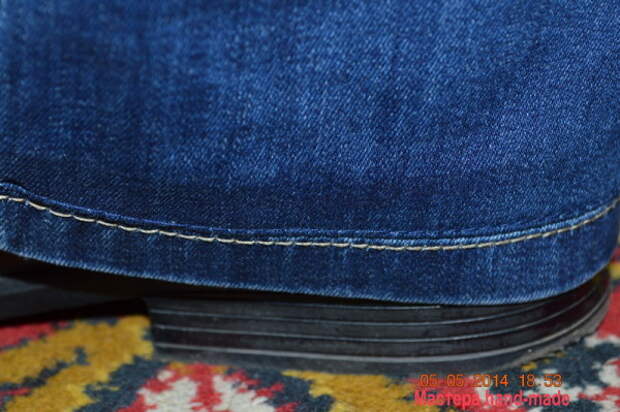 Как подшить джинсы с сохранением  шва