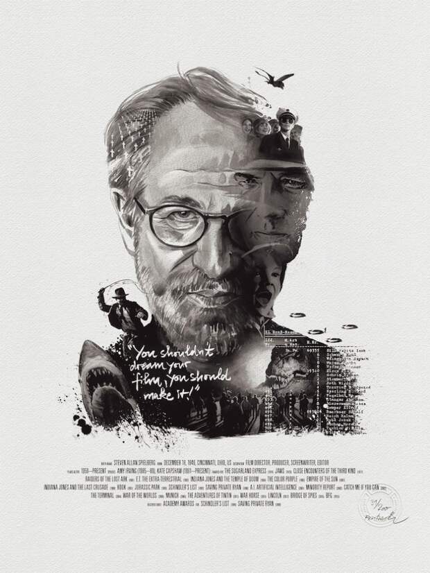 Акварельные портреты великих режиссёров в духе их лучших кинофильмов