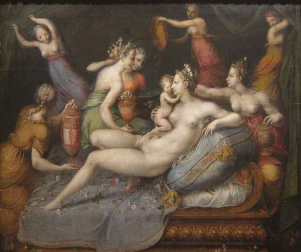 The Birth of Cupid&#x27; by the Master of Flora
