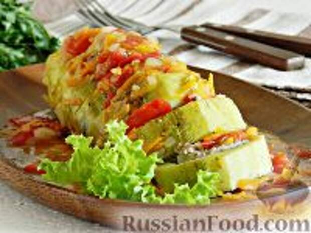 Фото к рецепту: Фаршированный кабачок