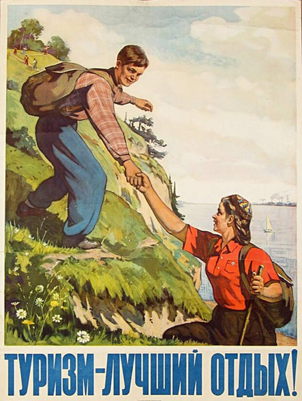 История туризма в СССР, плакат агитации