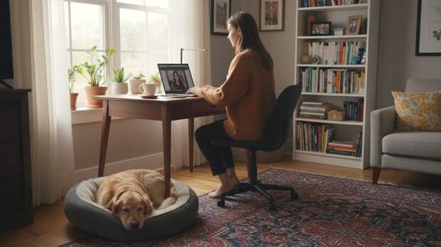 Кинолог дал советы по организации пространства для собаки при работе на удалёнке