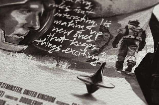 Акварельные портреты великих режиссёров в духе их лучших кинофильмов