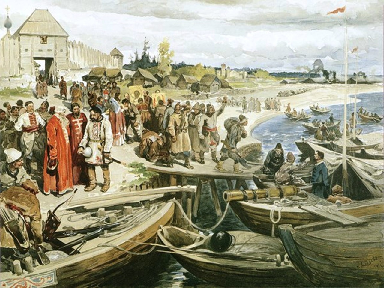 К. Лебедев. Поход Ермака