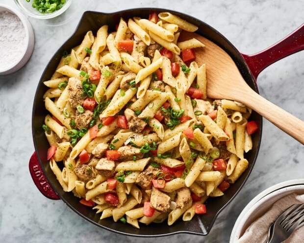 Паста с курицей. \ Фото: ckkadsp.com.