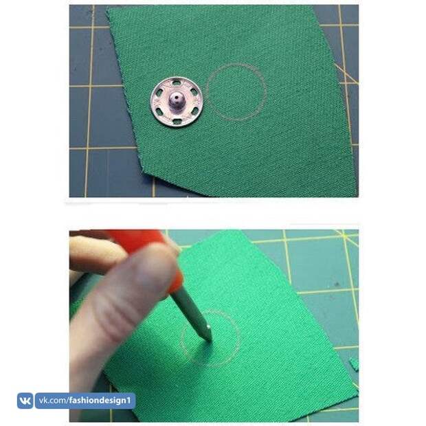 Как обтянуть кнопки тканью 1