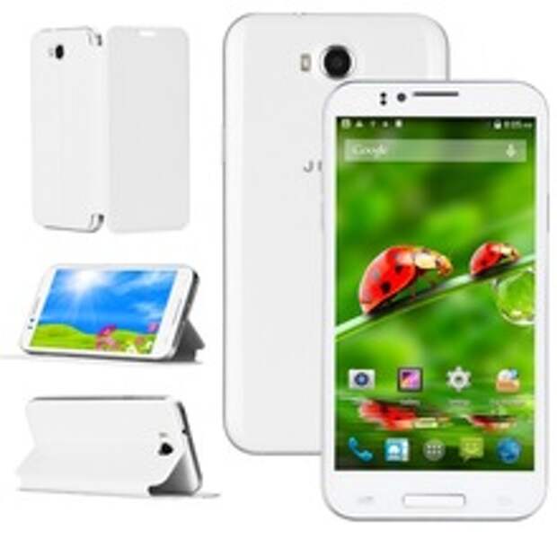 JIAKE JK2 5.5" IPS 1280*720 px Android 4.2.2 MTK6592 Octa Core Mobile Phone 1.7GHz Camera 8.0MP 1GB+8GB GPS 3G Cellphone White