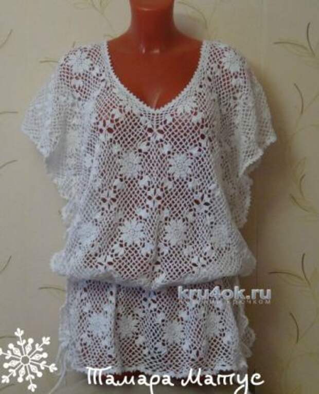 Вязание крючком кофты туники