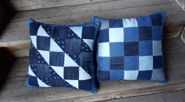 Писала, писала про пэчворк и решила - все, шью джинсовую подушку, сколько можно только одни чужие работы смотреть, пора и самой, что нибудь сотворить!-25