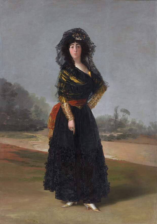 Герцогиня Альба в черном 1797, Испанское общество Америки, Нью-Йорк (572x700, 57Kb)
