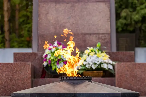 В Голой Пристани зажгли Вечный огонь