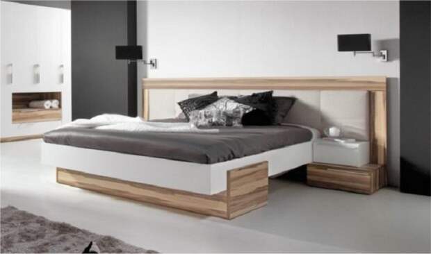 Крутое и оптимальное решение для декорирования спальни с оригинальной нишей.
