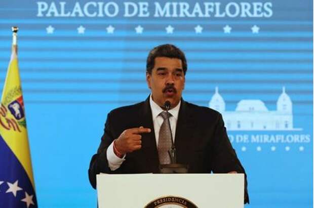 Venezuela's President Nicolas Maduro speaks during a news conference in Caracas, Venezuela, February 17, 2021. REUTERS/Fausto Torrealba NO RESALES. NO ARCHIVES