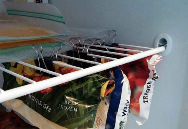 Способ хранения продуктов в холодильнике.