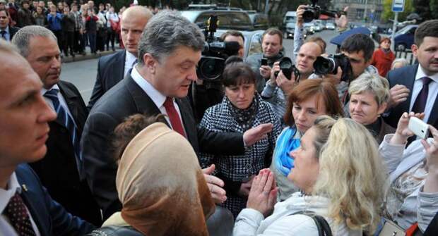 Порошенко и киевляне