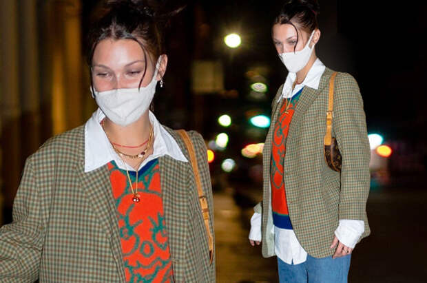 Уличный стиль знаменитости: осенний многослойный образ от Беллы Хадид