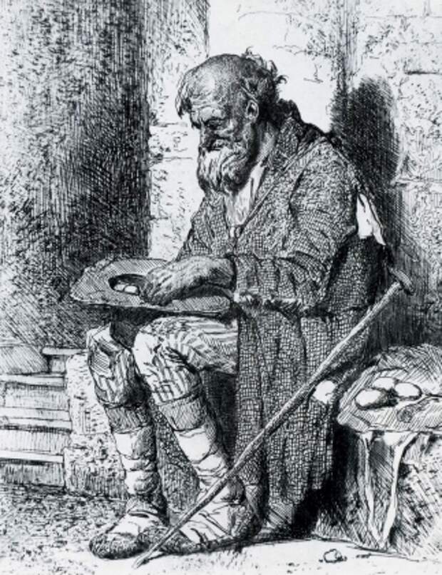 Виктор Васнецов. Старик нищий. 1874