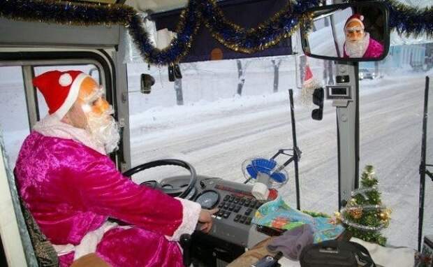 Следующая остановка "Северный полюс" новогоднее настроение, новый год, транспорт, украшения